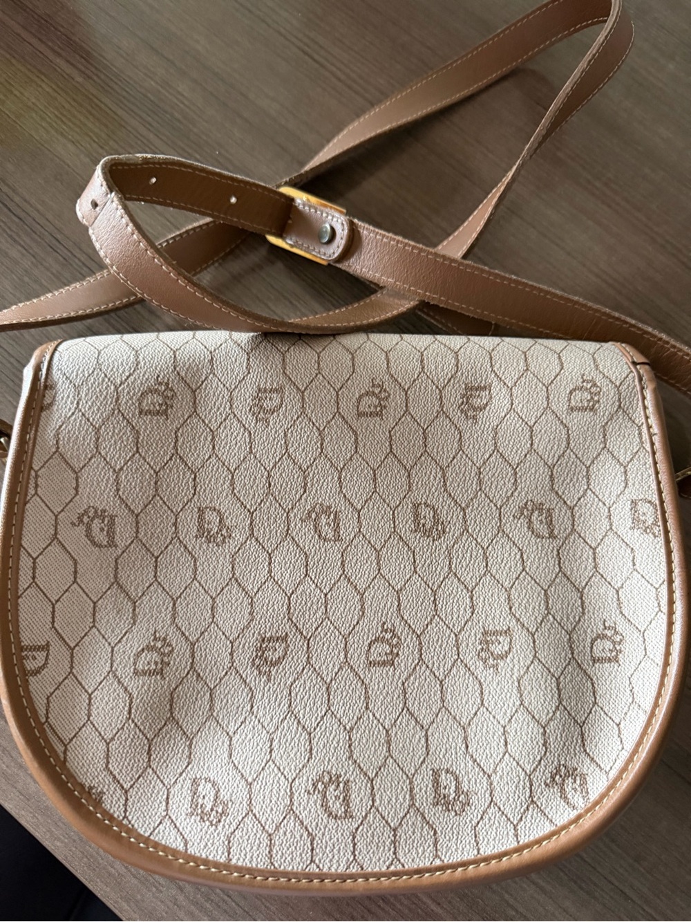 Dior vintage Cream Crossbody Saddle Bag - Women's Elegant Shoulder Purse - Picture 7 of 16